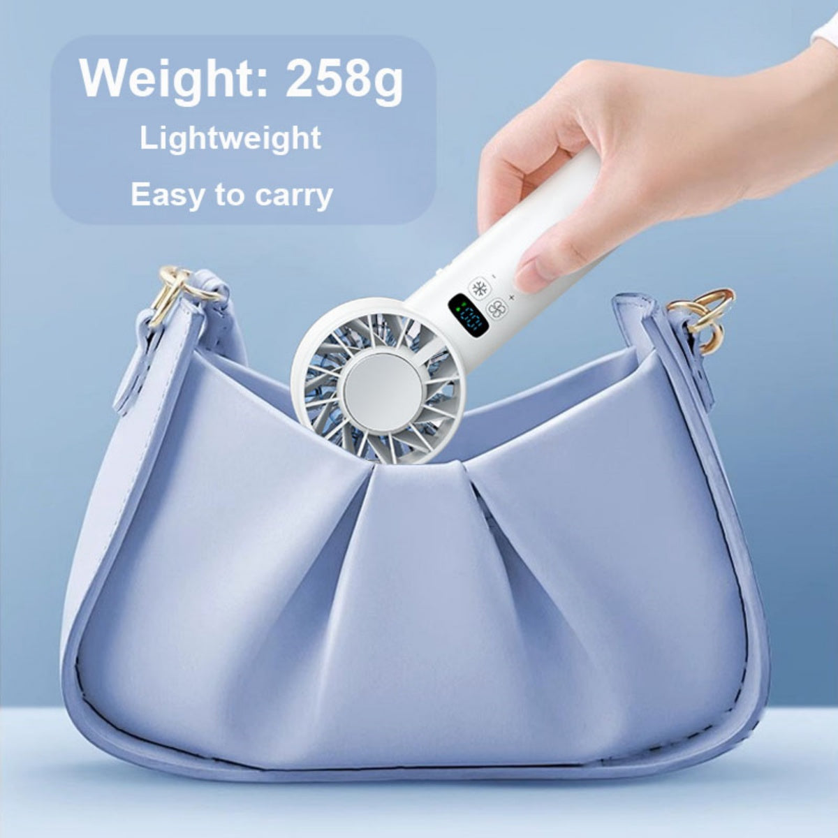 Handheld Portable Fan ,Speed Adjustable Turbo Mini Fans, 5000Mah Battery