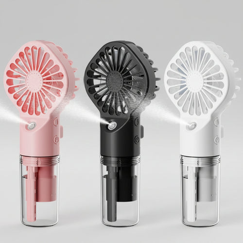 Portable Humidifier Fan Mini Handheld Mist Fan Portable USB Rechargeable Handheld Fan with Humidifier Mini Water Spray Hand Fan