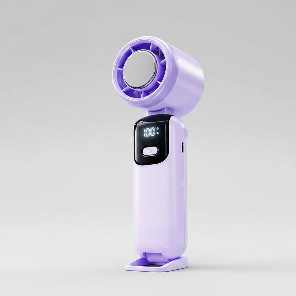 4000Mah Hanging Ice Pack Handheld High-Speed Fan Folding 100 Speed Infinitely Adjustable Fan Portable for Outdoor Neck