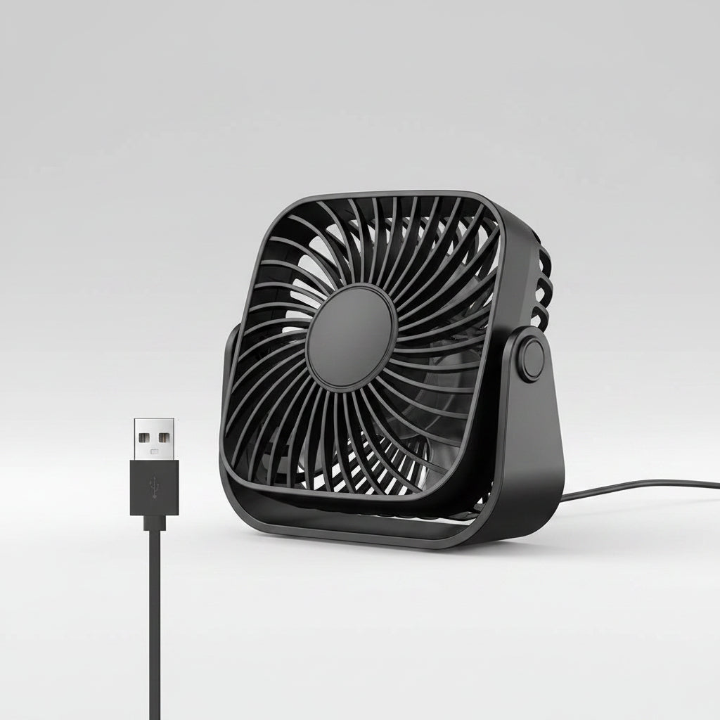 4Inch USB Mini Portable Fan for Camping,3 Speeds Quiet Desk Table Personal Fan,360°Adjustment Standing Fans for Room Home