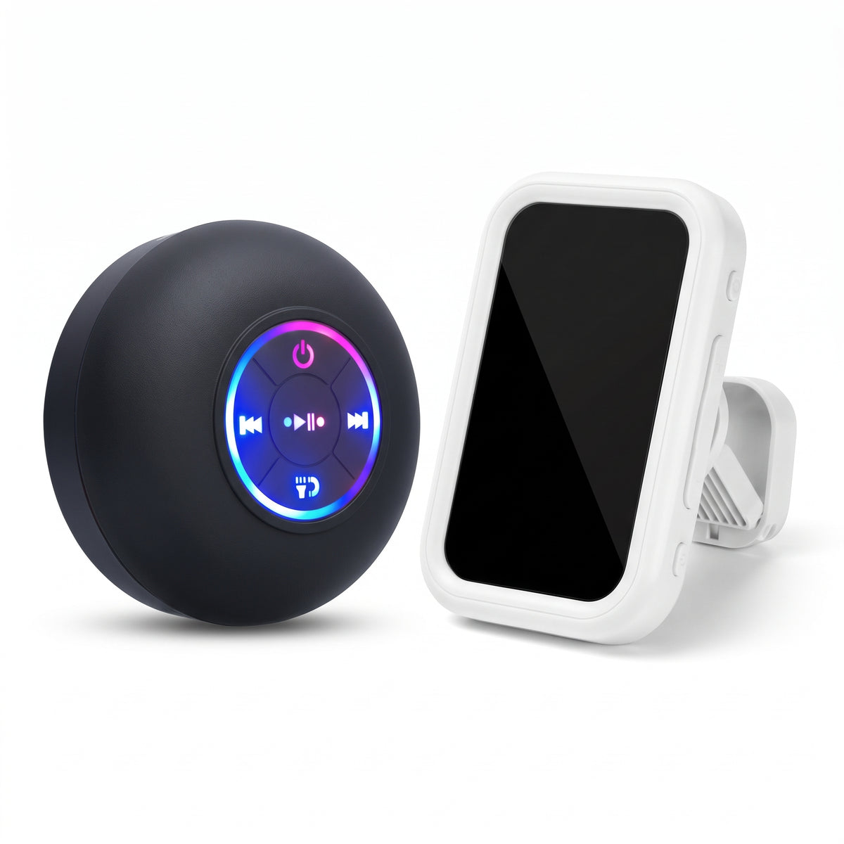 HydroSound Shower Cinema Kit (Waterproof Speaker + 480° Phone Mount)