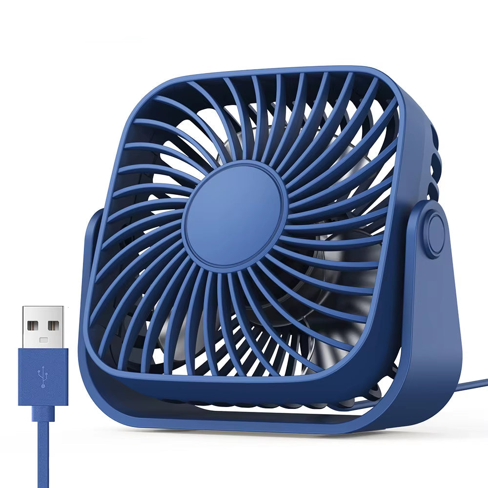 4Inch USB Mini Portable Fan for Camping,3 Speeds Quiet Desk Table Personal Fan,360°Adjustment Standing Fans for Room Home